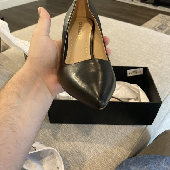 Coach Wiley Canvas and Leather Pump Heel Shoes - Picture 7 of 15